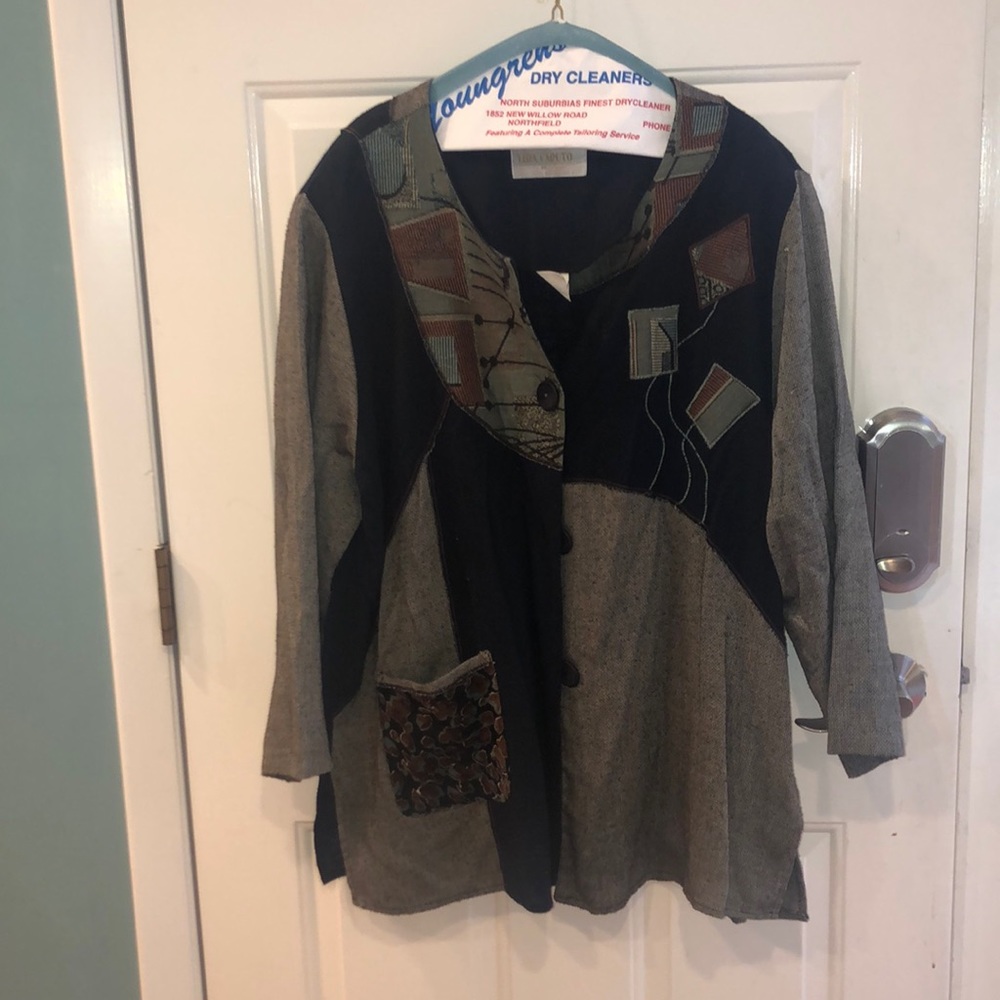 RARE LIDA CAPUTO MIXED MEDIA JACKET OUT OF STOCK